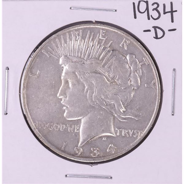 1934-D $1 Peace Silver Dollar Coin