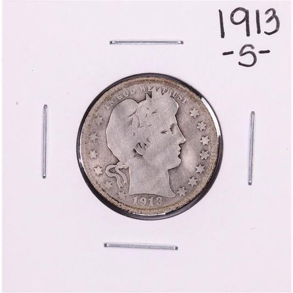 1913-S Barber Quarter Coin