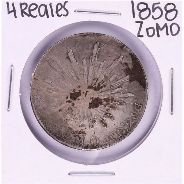 1858 ZoMO Mexico 4 Reales Silver Coin