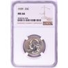 Image 1 : 1939 Washington Quarter Coin NGC MS66