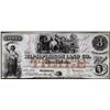 Image 1 : 1858 $3 The Wapsipinicon Land Co. Anamosa, IA Obsolete Currency Note