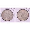 Image 1 : Lot of (2) 1926-S $1 Peace Silver Dollar Coins