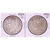 Image 1 : Lot of 1934-S & 1935-S $1 Peace Silver Dollar Coins