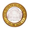 Image 1 : .999 Silver Golden Nugget Las Vegas $10 Limited Edition Casino Gaming Token
