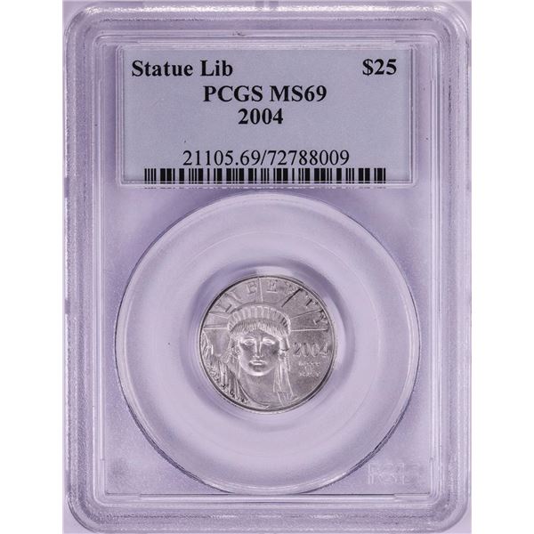 2004 $25 Platinum American Eagle Coin PCGS MS69