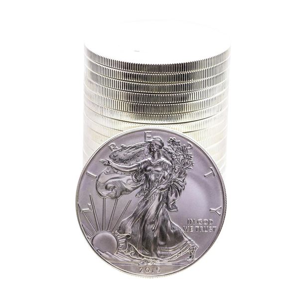Roll of (20) Brilliant Uncirculated 2015 $1 American Silver Eagle Coins