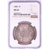 Image 1 : 1886 $1 Morgan Silver Dollar Coin NGC MS63