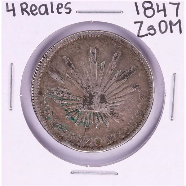 1847 ZsOM Mexico 4 Reales Silver Coin