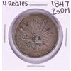 Image 1 : 1847 ZsOM Mexico 4 Reales Silver Coin