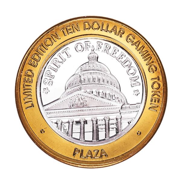 .999 Silver Plaza Hotel & Casino Las Vegas, NV $10 Limited Edition Gaming Token