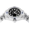 Image 9 : Rolex Ladies Stainless Steel Black Diamond & Sapphire Datejust Wristwatch