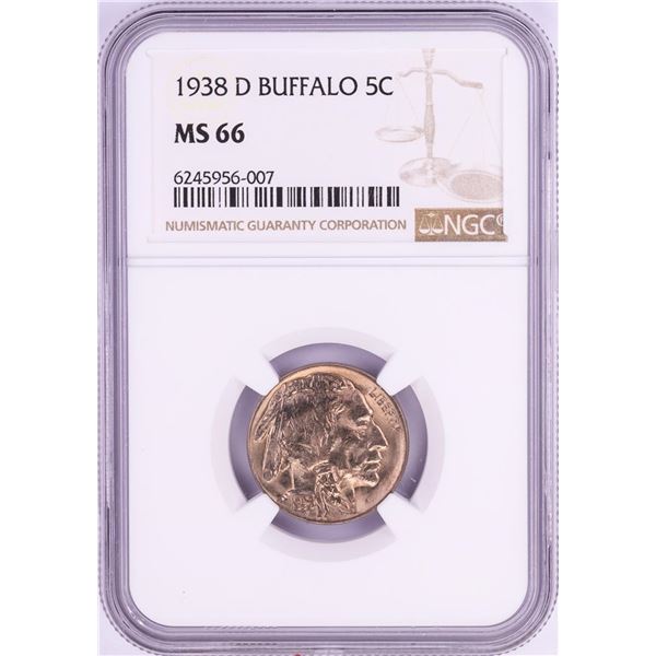 1938-D Buffalo Nickel Coin NGC MS66