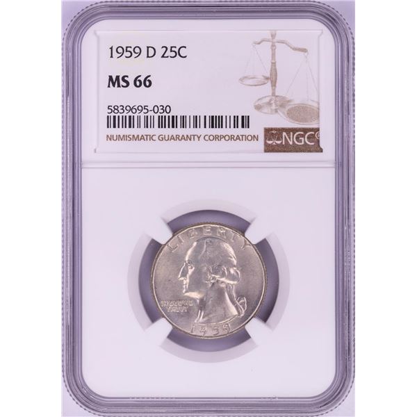 1959-D Washington Quarter Coin NGC MS66