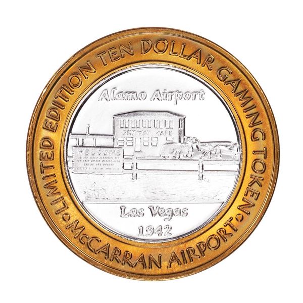 .999 Silver McCarran International Airport $10 Casino Limited Edition Gaming Token
