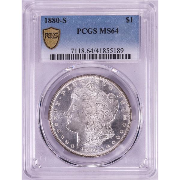 1880-S $1 Morgan Silver Dollar Coin PCGS MS64