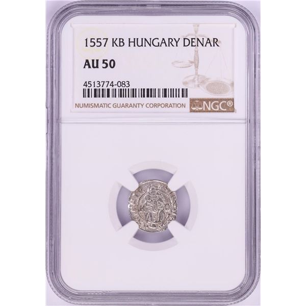 1557 KB Hungary Denar 'Madonna and Child' Coin NGC AU50