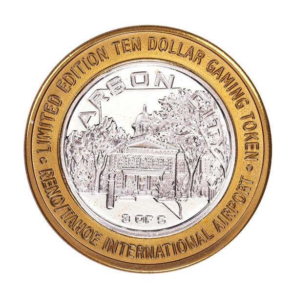 .999 Silver Reno Tahoe International Airport $10 Casino Limited Edition Gaming Token
