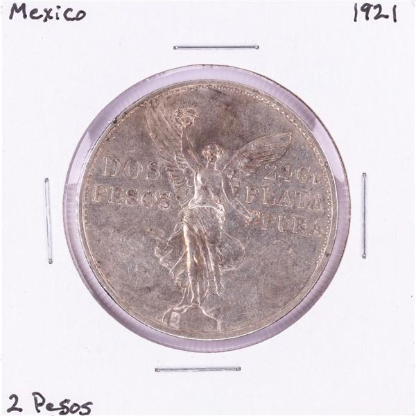 1921 Mexico 2 Pesos Silver Coin