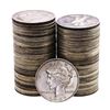 Image 1 : Lot of (50) $1 Peace Silver Dollar Coins