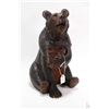 Image 1 : Vintage/antique Black Forest hand carved bear motif humidor with inset glass eyes and attached match