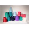 Image 1 : Twelve full or partial cones of knitting machine /hand knitting yarn including two full cones of Sta