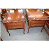 Image 1 : Pair of French provincial style walnut single drawer side tables