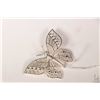Image 1 : Birks sterling silver articulating butterfly brooch with delicate filigree wing