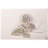 Image 1 : Birks sterling silver articulating butterfly brooch with delicate filigree wing