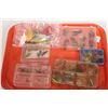 Image 1 : Lot of seventy seven hand tied trout and steel head flies in assorted plastic trays and bags