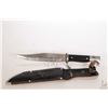 Image 1 : Premier Lifetime Bowie H45 scout knife with 6 1/4" Solingen blade and leather sheath