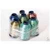 Image 1 : Seven spools of Robinson-Anton Textile rayon machine embroidery thread, various colours