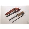 Image 1 : Lee Enfield No.4 MKII bayonet with webbed scabbard and a Czech CZ 858 WWII bayonet with leather scab