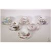 Image 1 : Six china cups and saucers including Royal Vale, Coalport, Rosslyn etc.