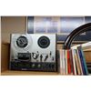 Image 1 : Shelf lot of collectibles including Akai reel to reel tape recorder, selection of tapes plus an anti