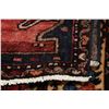 Image 2 : 100% Iranian Saveh wool area runner with triple medallion, red background, highlights of blue, taupe