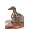 Image 2 : Soapstone carving of a sea bird with baby on wooden plinth 6" in height by Kelly Etidloie, Cape Dors