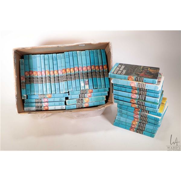 Selection 44 vintage Hardy Boys hardcover books including volumes 1-31, 34, 37-40, 43, 46-48, 50, 51