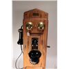 Image 2 : Modern reproduction oak wall mount telephone made by Kellogg Switchboard & Supply Co. Note: Not Avai