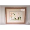 Image 2 : Four framed artworks including original watercolour floral signed by artist, 8" X 11", gilt framed d