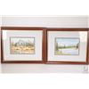 Image 1 : Two small original watercolour paintings including titled on verso "Mt. Rundle, Banff, Alberta" and 