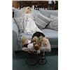 Image 1 : Selection of vintage dolls including bride doll, vintage Reliable doll, a rag doll and a porcelain b