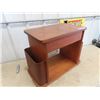Image 2 : Magazine Stand/ End Table w Drawer 20"H 24"W 13" D