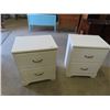 Image 1 : 2 Painted 2 Drawer Nite Tables 25"H 21"W 16"D