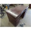 Image 2 : Mahogany 9 Drawer Desk 30"H 46"W 23"D