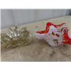 Image 2 : 1 Pc Murano Glass & 2 Chalet Colored Pcs