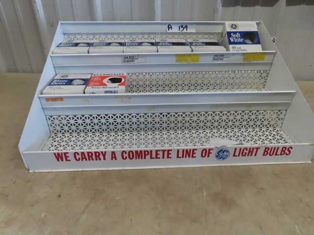 Light Bulb Rack GE Hardware Store Metal Light Bulb Rack