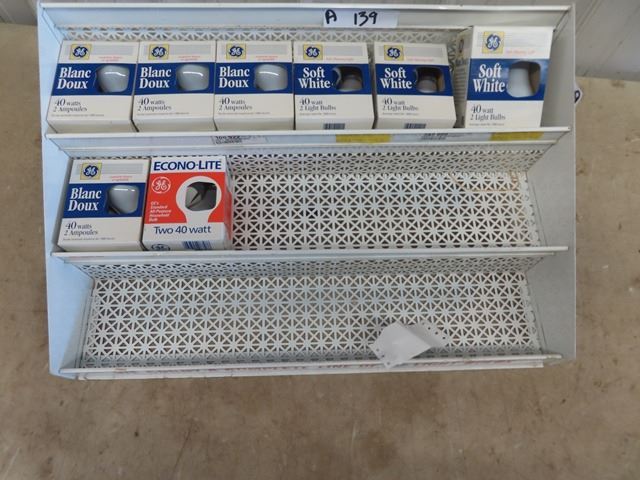 GE Hardware Store Metal Light Bulb Rack