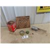 Image 1 : Biscuit Tin , Hair Color,  & Wood Fabric Sign