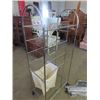 Image 2 : Stainless Steel Shelving Unit w Laundry Bag & Unassembled Coat Rack