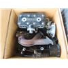 Image 2 : Late 60's Ski Doo Snowmobile Parts- Rotex 2 Cyl Engine, Tracks, Skis, Bogees & Gauge